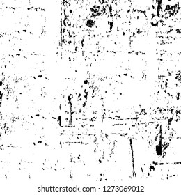 Vector grunge overlay texture. Black and white background. Abstract monochrome image includes a faded effect in dark tones