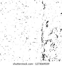 Vector grunge overlay texture. Black and white background. Abstract monochrome image includes a faded effect in dark tones