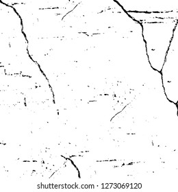 Vector grunge overlay texture. Black and white background. Abstract monochrome image includes a faded effect in dark tones