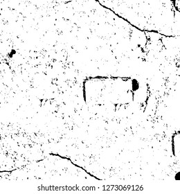 Vector grunge overlay texture. Black and white background. Abstract monochrome image includes a faded effect in dark tones