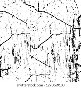 Vector grunge overlay texture. Black and white background. Abstract monochrome image includes a faded effect in dark tones