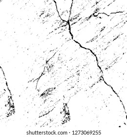 Vector grunge overlay texture. Black and white background. Abstract monochrome image includes a faded effect in dark tones
