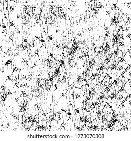 Vector grunge overlay texture. Black and white background. Abstract monochrome image includes a faded effect in dark tones