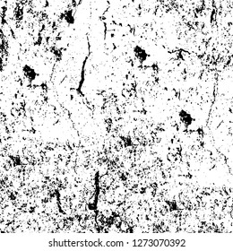 Vector grunge overlay texture. Black and white background. Abstract monochrome image includes a faded effect in dark tones