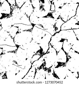 Vector grunge overlay texture. Black and white background. Abstract monochrome image includes a faded effect in dark tones