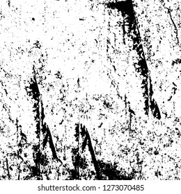 Vector grunge overlay texture. Black and white background. Abstract monochrome image includes a faded effect in dark tones