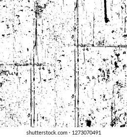 Vector grunge overlay texture. Black and white background. Abstract monochrome image includes a faded effect in dark tones