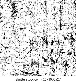 Vector grunge overlay texture. Black and white background. Abstract monochrome image includes a faded effect in dark tones