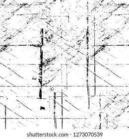 Vector grunge overlay texture. Black and white background. Abstract monochrome image includes a faded effect in dark tones