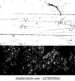 Vector grunge overlay texture. Black and white background. Abstract monochrome image includes a faded effect in dark tones