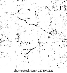 Vector grunge overlay texture. Black and white background. Abstract monochrome image includes a faded effect in dark tones
