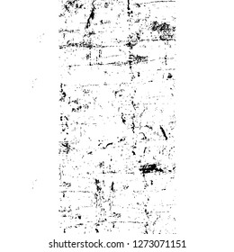 Vector grunge overlay texture. Black and white background. Abstract monochrome image includes a faded effect in dark tones
