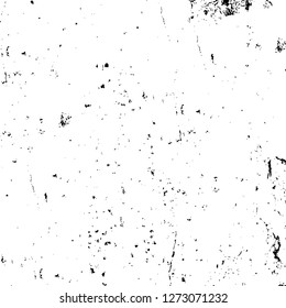 Vector grunge overlay texture. Black and white background. Abstract monochrome image includes a faded effect in dark tones