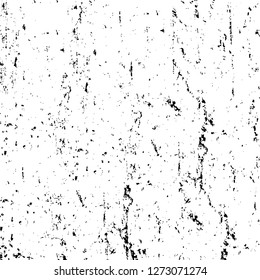 Vector grunge overlay texture. Black and white background. Abstract monochrome image includes a faded effect in dark tones