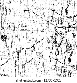 Vector grunge overlay texture. Black and white background. Abstract monochrome image includes a faded effect in dark tones