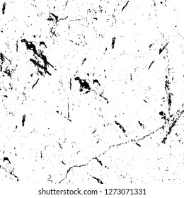 Vector grunge overlay texture. Black and white background. Abstract monochrome image includes a faded effect in dark tones