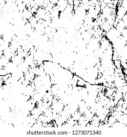 Vector grunge overlay texture. Black and white background. Abstract monochrome image includes a faded effect in dark tones