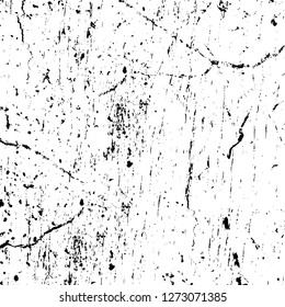 Vector grunge overlay texture. Black and white background. Abstract monochrome image includes a faded effect in dark tones