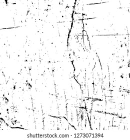 Vector grunge overlay texture. Black and white background. Abstract monochrome image includes a faded effect in dark tones