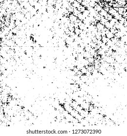 Vector grunge overlay texture. Black and white background. Abstract monochrome image includes a faded effect in dark tones