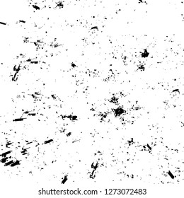 Vector grunge overlay texture. Black and white background. Abstract monochrome image includes a faded effect in dark tones