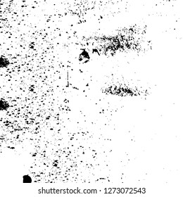 Vector grunge overlay texture. Black and white background. Abstract monochrome image includes a faded effect in dark tones