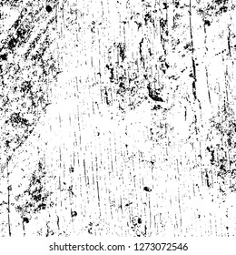 Vector grunge overlay texture. Black and white background. Abstract monochrome image includes a faded effect in dark tones