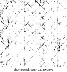 Vector grunge overlay texture. Black and white background. Abstract monochrome image includes a faded effect in dark tones