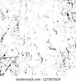 Vector grunge overlay texture. Black and white background. Abstract monochrome image includes a faded effect in dark tones