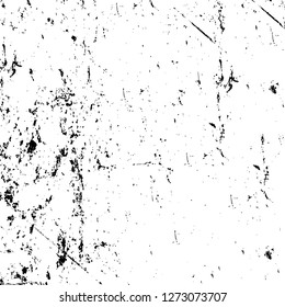 Vector grunge overlay texture. Black and white background. Abstract monochrome image includes a faded effect in dark tones