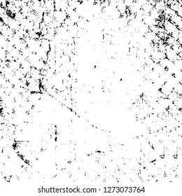 Vector grunge overlay texture. Black and white background. Abstract monochrome image includes a faded effect in dark tones