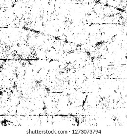 Vector grunge overlay texture. Black and white background. Abstract monochrome image includes a faded effect in dark tones