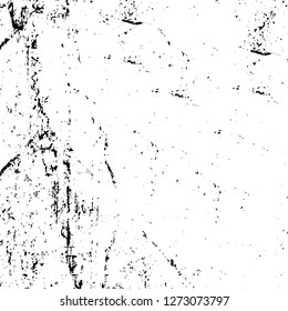 Vector grunge overlay texture. Black and white background. Abstract monochrome image includes a faded effect in dark tones