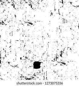 Vector grunge overlay texture. Black and white background. Abstract monochrome image includes a faded effect in dark tones