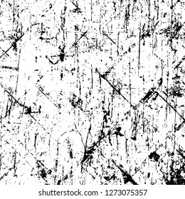 Vector grunge overlay texture. Black and white background. Abstract monochrome image includes a faded effect in dark tones