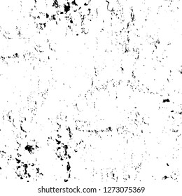 Vector grunge overlay texture. Black and white background. Abstract monochrome image includes a faded effect in dark tones