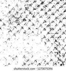 Vector grunge overlay texture. Black and white background. Abstract monochrome image includes a faded effect in dark tones
