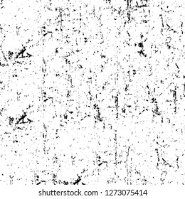 Vector grunge overlay texture. Black and white background. Abstract monochrome image includes a faded effect in dark tones