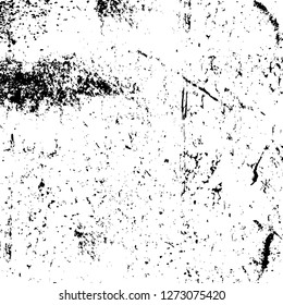 Vector grunge overlay texture. Black and white background. Abstract monochrome image includes a faded effect in dark tones