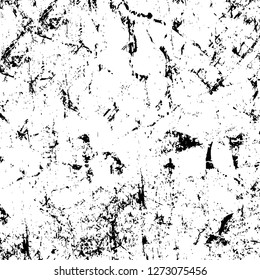 Vector grunge overlay texture. Black and white background. Abstract monochrome image includes a faded effect in dark tones