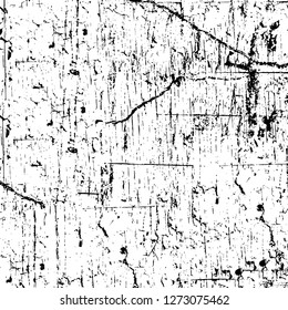 Vector grunge overlay texture. Black and white background. Abstract monochrome image includes a faded effect in dark tones