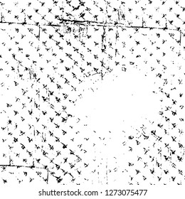 Vector grunge overlay texture. Black and white background. Abstract monochrome image includes a faded effect in dark tones