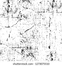 Vector grunge overlay texture. Black and white background. Abstract monochrome image includes a faded effect in dark tones