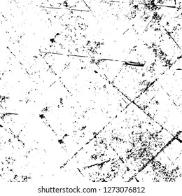 Vector grunge overlay texture. Black and white background. Abstract monochrome image includes a faded effect in dark tones