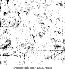 Vector grunge overlay texture. Black and white background. Abstract monochrome image includes a faded effect in dark tones