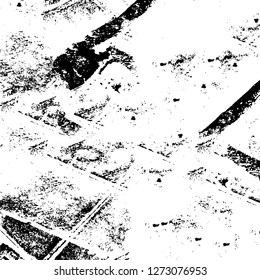 Vector grunge overlay texture. Black and white background. Abstract monochrome image includes a faded effect in dark tones