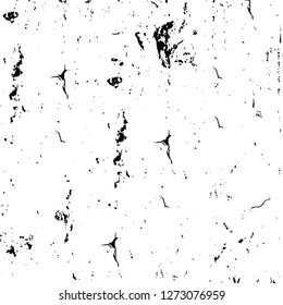 Vector grunge overlay texture. Black and white background. Abstract monochrome image includes a faded effect in dark tones