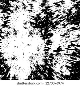 Vector grunge overlay texture. Black and white background. Abstract monochrome image includes a faded effect in dark tones