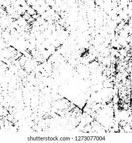 Vector grunge overlay texture. Black and white background. Abstract monochrome image includes a faded effect in dark tones