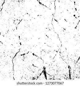 Vector grunge overlay texture. Black and white background. Abstract monochrome image includes a faded effect in dark tones
